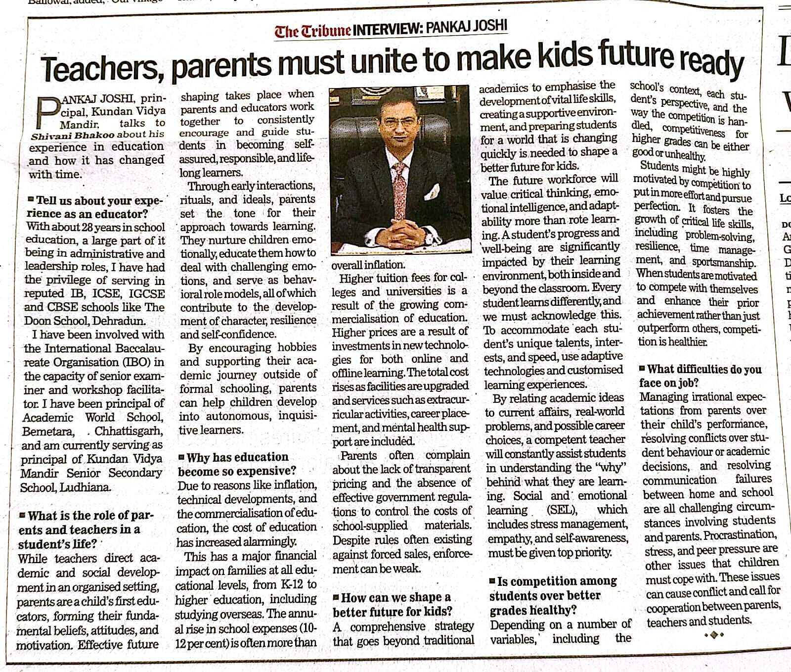 KVM SCHOOL PRINCIPAL INTERVIEW